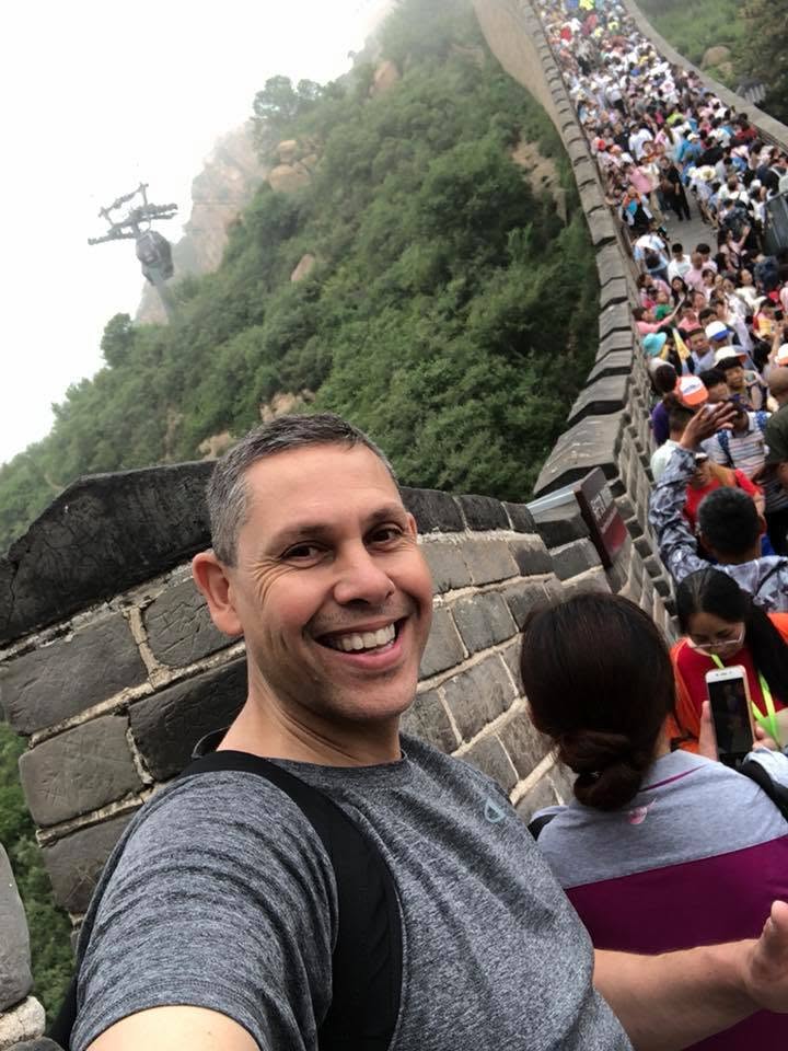 Daniel Loza at the Great Wall of China